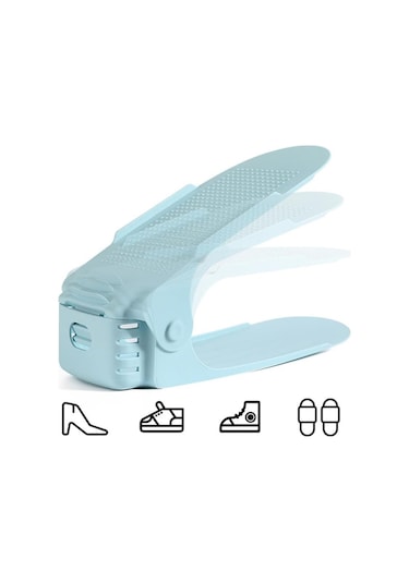 Monyee Duvar Montlu Çift Katlı Çok Fonksiyonlu Ayaklık Rafı - Pp Malzeme, Kurulumsuz, Boşluk Tasarrufu, Siyah 10 Adet