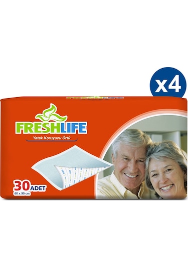 Freshlife Yatak Koruyucu Örtü 60 x 90 CM 30 x 4 Paket 120 Adet