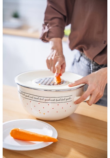 Feel Good Emaye Rendeli Karıştırma Kabı - 30 Cm Renkli