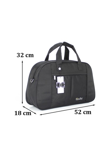 Case Club Orta Boy Seyahat Ve Spor Çantası Omuz Askılı Siyah