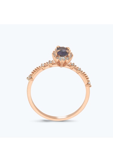 Altınbaş Pırlanta Topaz Oval Yüzük Pnf004pıo-14k