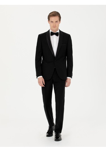 Cacharel Siyah Slim Fit Smokin