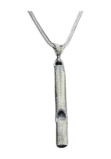 Kenpazar Gümüş Oksitli Deprem Düdüğü Kolye Çok Renkli