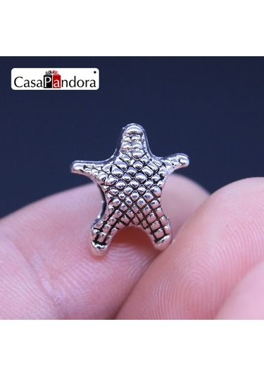 Gümüş Yıldız Charm, Charm Bileklik Kolye, Uyumlu