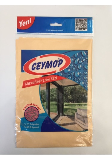 Ceymop Mikrofiber Cam Temizlik Bezi Turuncu 26 x 36 CM