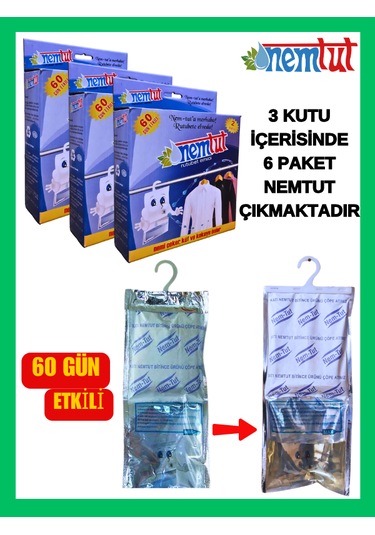 Nem Alıcı Rutubet Emici Koku Giderici Korozyon Önleyici 3 Kutu