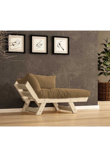 Woodesk Adalar Masif Natural-camel Renk Berjer Cpt8142-140 Camel