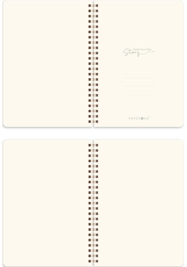 A5 Kraft Karton Kapak 70 Yaprak 110 Gram Düz Çizgisiz Not Defteri Çizgisiz Kraft