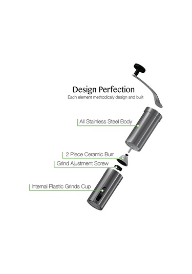 İflashdeal Manuel Kahve Değirmeni Paslanmaz Çelik Kahve Çekirdeği Makinesi El Öğütücü Mutfak Taşlama Aracı Kepçe İle