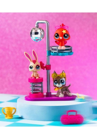 Disko Topu Dönüyor: Littlest Pet Shop Minişler Disko Oyun Seti Sahneyi Sallıyor Littlest Pet Shop - Miniş
