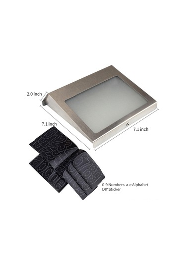 Qingmipy Güneş Enerjili Aydınlatmalı Ev Numarası Plakası - Otomatik Sensörlü, Su Geçirmez, Kolay Kurulum Gri