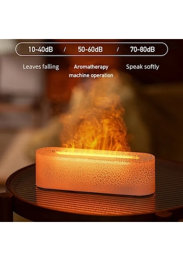 Sones Lava Flame Aromaterapi Makinesi Renkli Işıklı Hava Atomizeli Nemlendirici, Model: Dq709 Pro Siyah