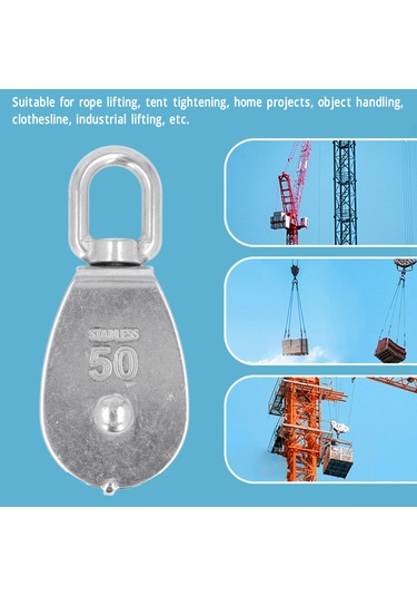 Symbee 3'lü Paslanmaz Çelik Tek Blok Kutusu - 400 Kg Yük Kapasitesi, 360 Döner, Gemiler, Yükleme Ve Sürükleme İçin