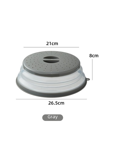 Aubyhe Sıcaklığa Dayanıklı Silikon Mikrodalga Kapağı: Yağ Ve Spreyi Engeller, Muhafaza Ve Çekmeceli Tasarım Siyah Diğer