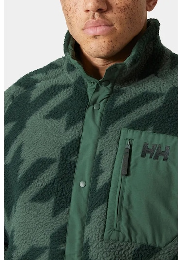 Helly Hansen Erkek Panorama Printed Pile Snap Mont YESIL