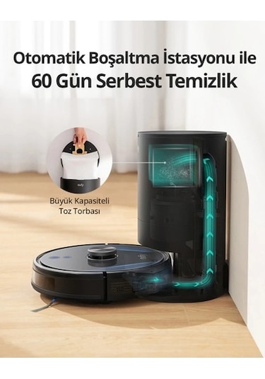 Anker Eufy Lr30 Hybrid Plus Çöp İstasyonlu Akıllı Robot Süpürge (Teşhir &Outlet)