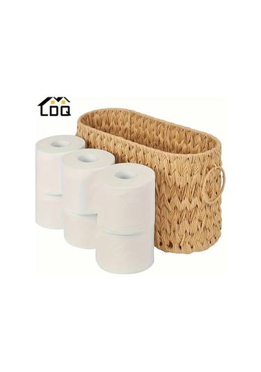 Honeybeeshop Ldq Tuvalet Kağıdı Tutucu Sepeti Kahve Rengi Montaj Gerektirmez Banyo Depolama Rafı Kahve Rengi