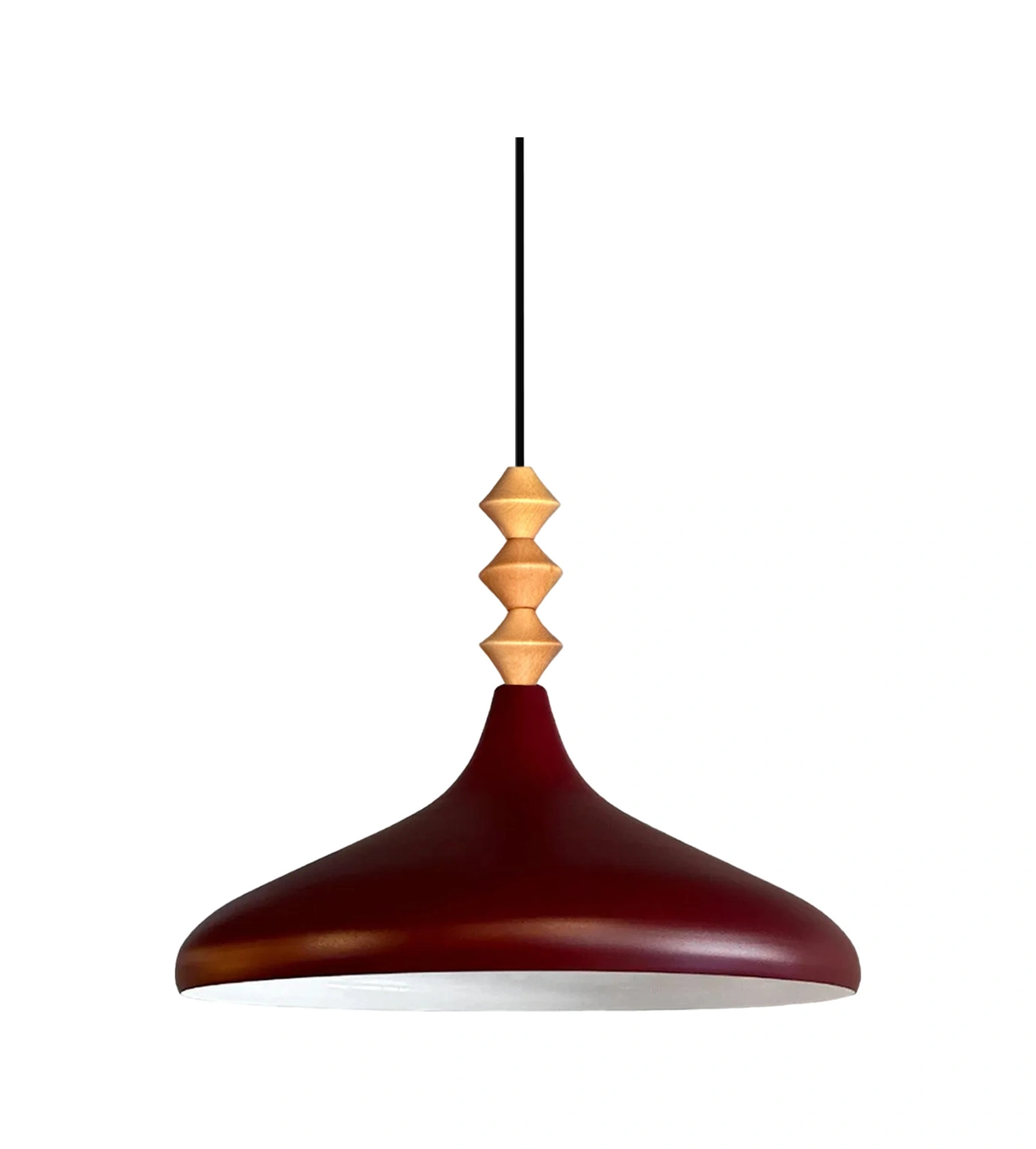 Vişne Çürüğü Q Ahşap Tekli Avize Sarkıt Salon Mutfak Cafe Butik Lamba Aydınlatma Avizeler Vişne Çürüğü