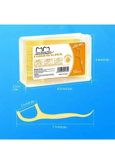 Willowhaven 50lı Paket Nane Aromalı Diş İpi Ve Kürdan Seti, Taşınabilir Kutu, Alkol İçermez, Aile Kullanımı