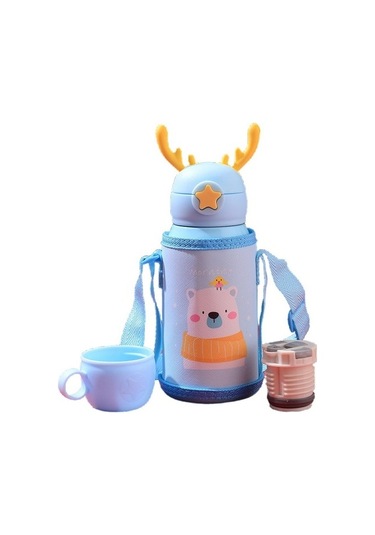 Paslanmaz Çelik Taşınabilir Yalıtımlı Çocuk Suluk 500 Ml I5h0dj MAvi