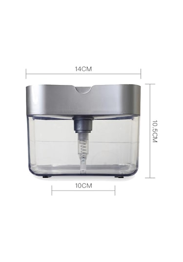 Siyah-otomatik Sıvı Sabunluklar Sabun Kutusu Sünger Mutfak Bulaşık Makinesi Manuel Pres Deterjan Kabı Organizatör Mutfak Aletleri