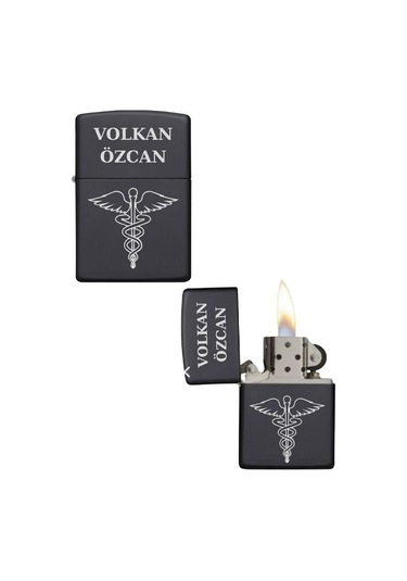 Kişiye Özel Sağlık Logolu Metal Çakmak