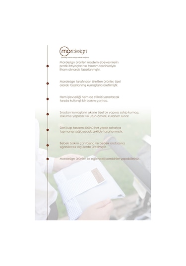 Mordesign Bebek Alt Açma Bakım Çantası, Anne Bebek Organizeri, Yıkanabilir, Kir Tutmaz, Junior Serisi, Gri Gri Zg975 Gri