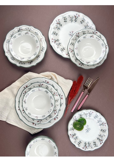 Porser Terra Yemek Takımı 6 Kişilik 24 Parça Fly24ykprs1057 Çok Renkli