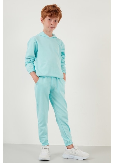 Lela Kapüşonlu Cepli % 100 Pamuk Çocuk Unisex Çocuk Takım 5922021 Mint