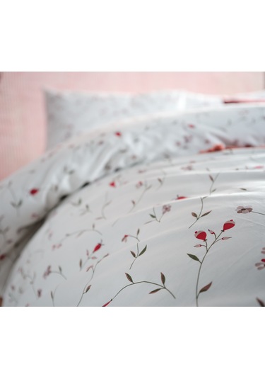 Ranforce Elegan Tek King Size Nevresim Takımı - Beyaz