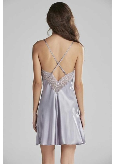 Pierre Cardin Saten Güpürlü Kaplı Gecelik 600 Royal 001