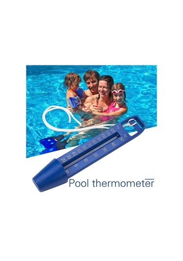 Youtek Havuz Sıcaklık Ölçerü - Suya Yerleştirilebilir, Kayar Tasarım, Mavi Renk, 0-50 C Aralığı, Pp Malzeme, 75g Ağırlık