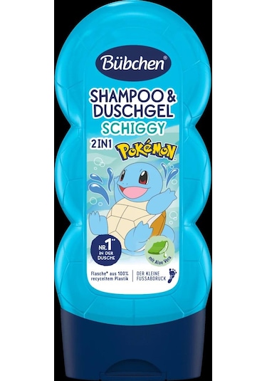 Bübchen Schiggy Pokemon 2'si 1 Arada Çocuk Şampuanı ve Duş Jeli 230 ML