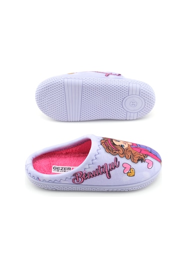 Gezer Kız Çocuk Kışlık Rahat Taban Ev Bahçe Gondol Terlik Lila