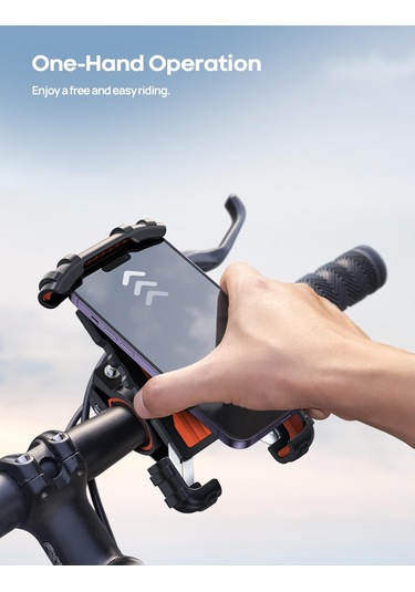 Lamicall Motosiklet Ve Bisiklet Telefon Tutucu 360 Derece Döndürülebilir Bm02orange