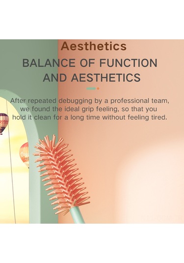 Qingmipy Usb Şarjlı Bebek Biberon Temizleme Fırçası Seti - Hızlı Ve Derin Temizlik İçin Silikon Başlıklı 5 Parça Pembe