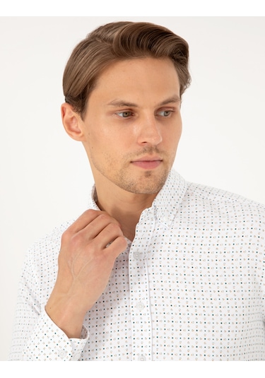 Pierre Cardin Erkek Yeşil Gömlek Desenli 50292262-vr054 Yeşil