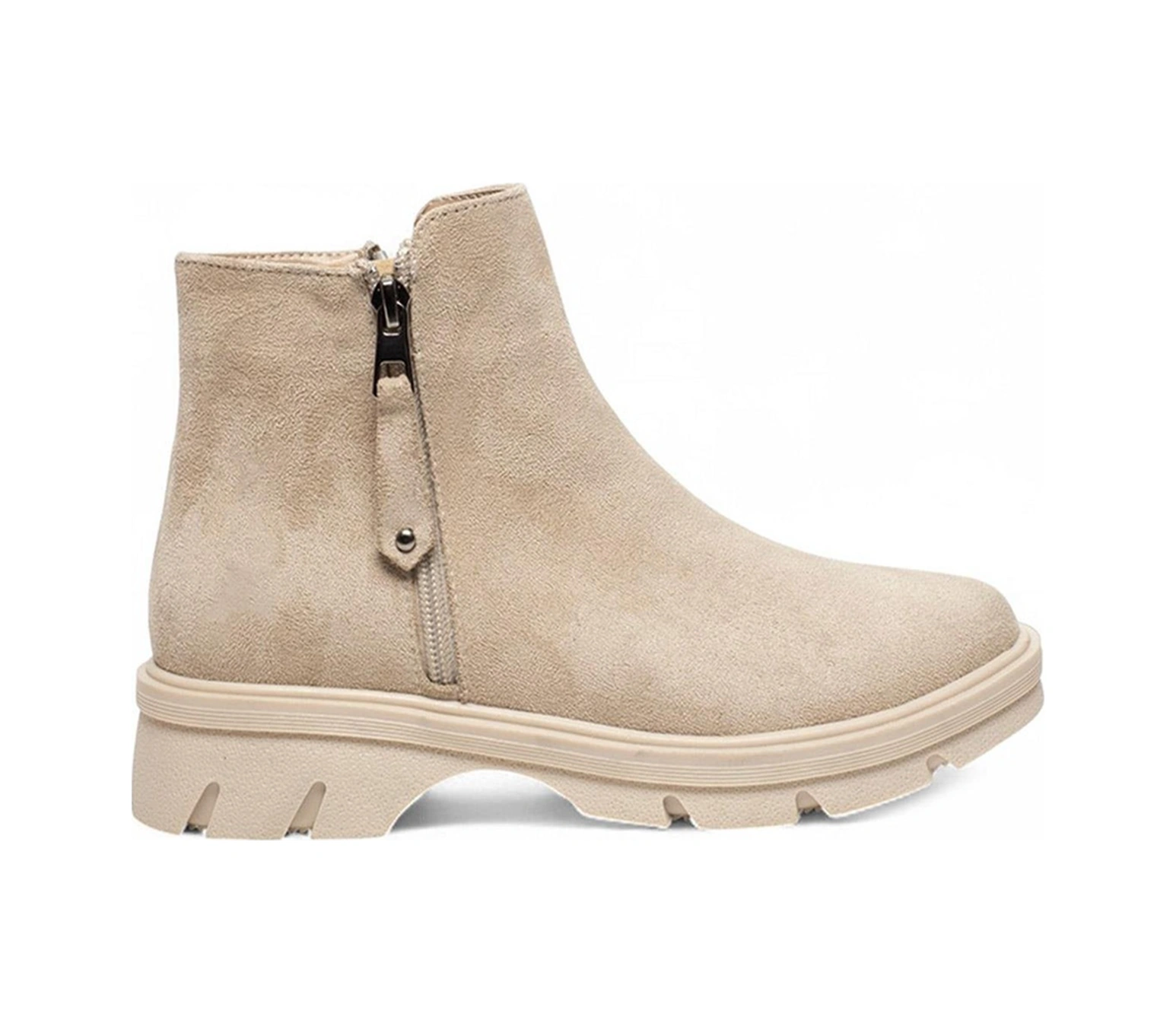 Celira Bej Termal Astar Süet Kadın Bot & Bootie Nsb940 Bej