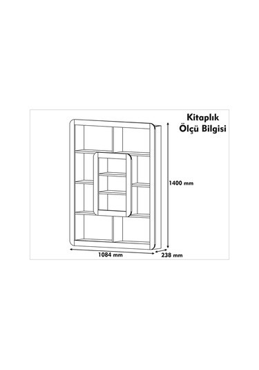 Variant Variant Orkide Kitaplık,Raf (Beyaz-Sarı)