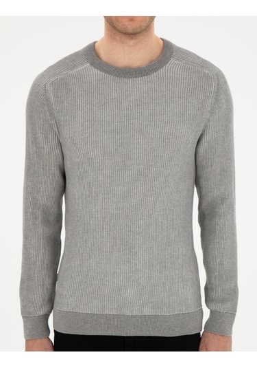 Pierre Cardin Erkek Açık Gri Melanj Kazak /triko 50297117-vr091 Açık Gri Melanj