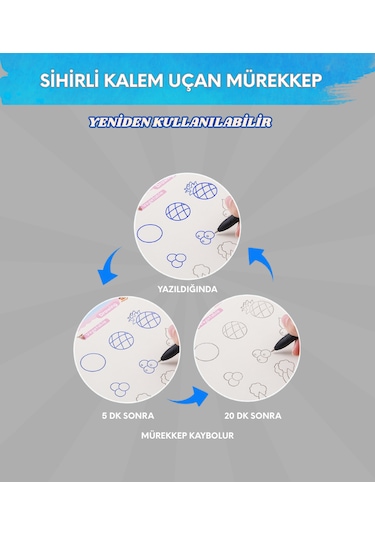 Harfleri Sayıları Ve Çizmeyi Öğreten Oluklu Kabartmalı 3 Lü K