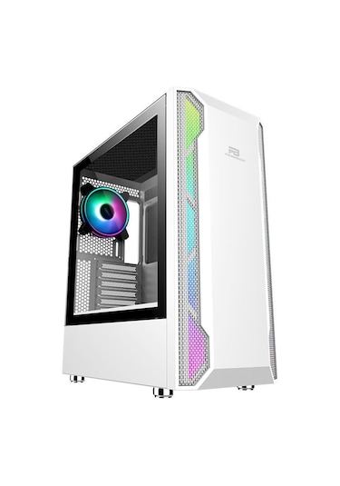 Powerboost Vk-G3701W Usb 3.0 Atx. Argb Fan. Mesh+Stirp Beyaz Kasa