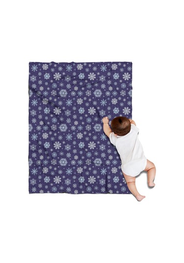 Noel Desenli 30x40 İnç Polar Battaniye, Yumuşak, Hafif Ve Kalın, Erkek, Kadın Ve Çocuk İçin Noel Kar Yağmuru Karanlık