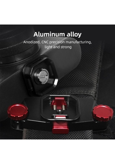 Ebitda Kamera Sırt Çantası Kayışı Hızlı Açılan Montaj Omuz Kayışı Klipsi 1/4 İnç Vidalar Alüminyum Alaşım Dslr Ildc Spor Kameraları İçin Siyah Siyah