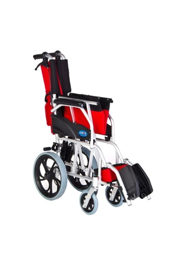 Ky863laj-a12 Alüminyum Transfer Özellikli Tekerlekli Sandalye Kırmızı-siyah