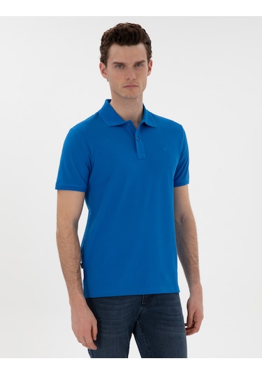 Pierre Cardin Erkek Saks Tişört Basic 50302561-vr045 Saks