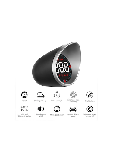 Padalink Araç Hud Göstergesi G5 - Hız, Mesafe, Pusula, Gps Ve Alarm Fonksiyonları İle Akıllı Sürüş Asistanı