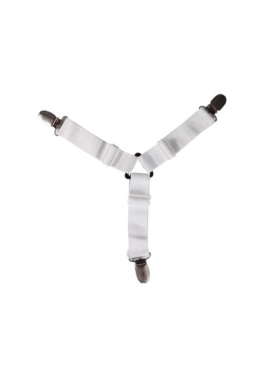 Novahub Beyaz 4 Adet/takım Yatak Şiltesi Kaymaz Levha Klipsleri Tutucular Tutucu Yatak Raptiye Sapanlar Sabitleme Kaymaz Ev Oturma - Diğer Beyaz