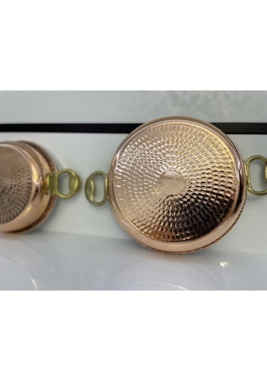 Gaziantep 21 Cm Bakır El Dövmesi Sahan Omlet Yumurta Tavası Mıhlama Sahan 1.sınıf Kalaylı Çirtikli