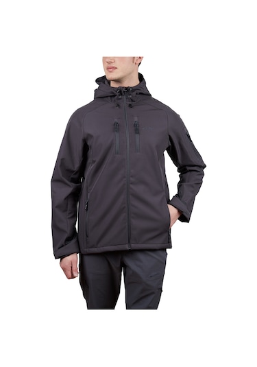Alpinist Peak Softshell Erkek Outdoor Mont Antrasit 001